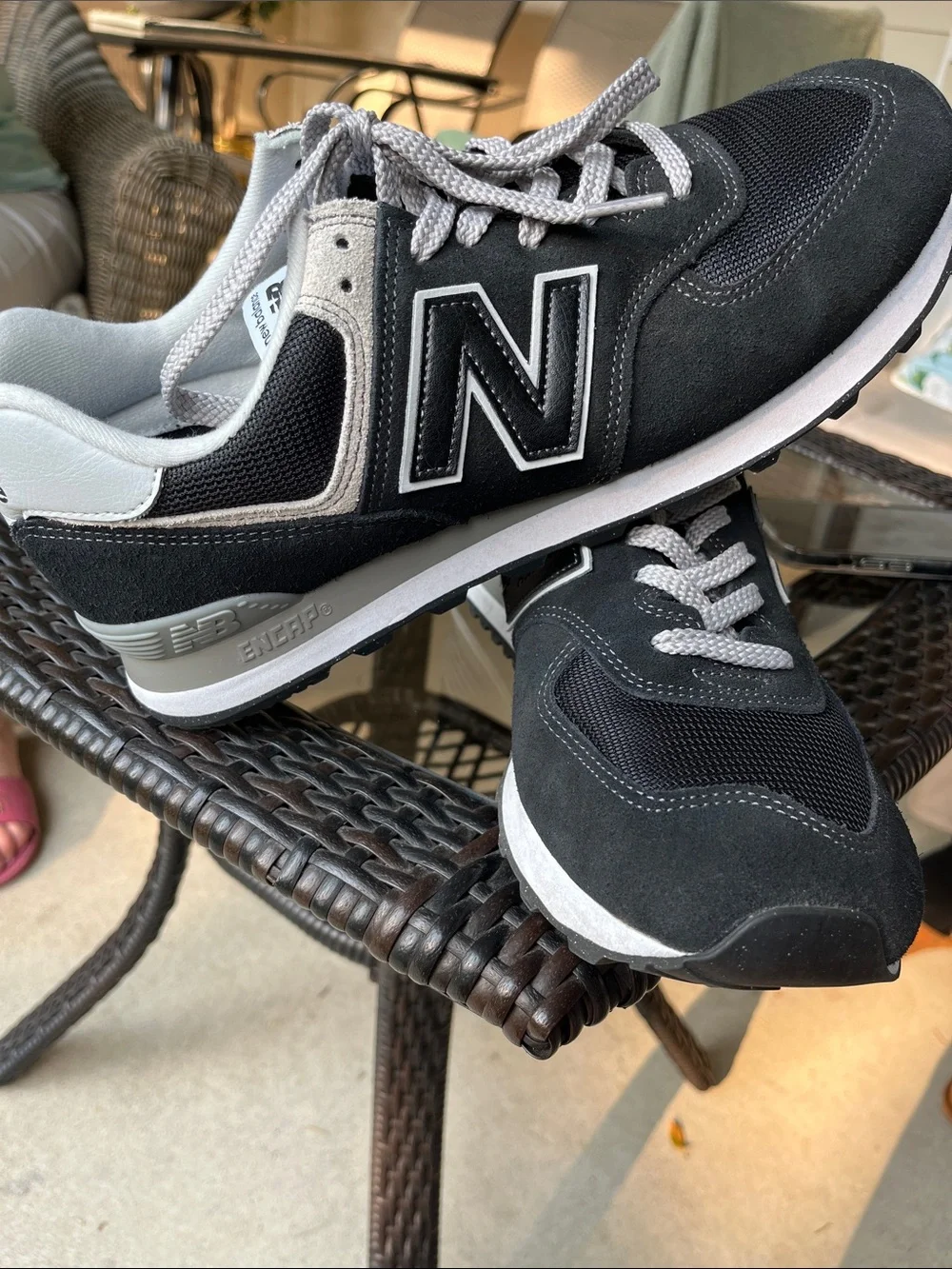 New Balance Black and Gray Classic Lifestyle Sneakers